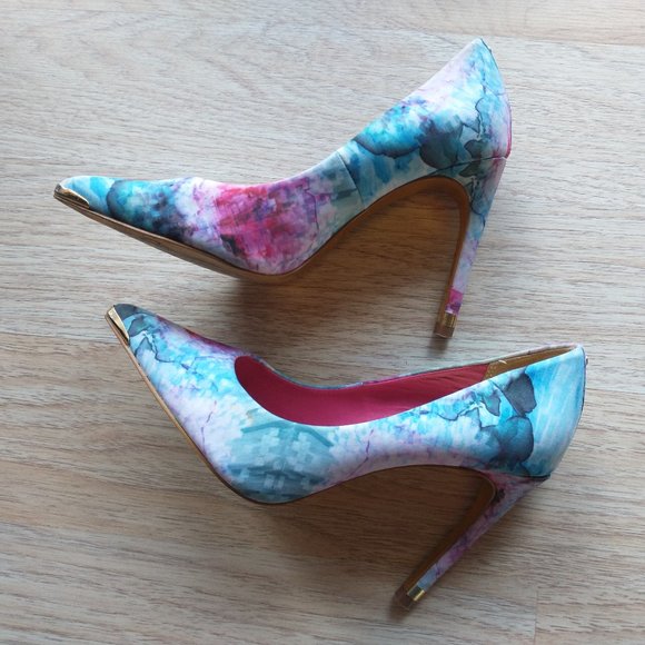 Ted Baker London Satin Luceey High Heel Pump Shoes - Picture 6 of 12
